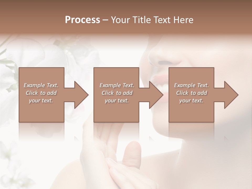 A Beautiful Woman With Flowers In The Background PowerPoint Template