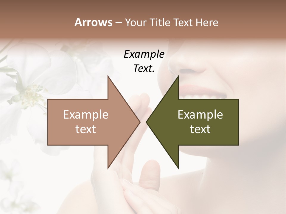 A Beautiful Woman With Flowers In The Background PowerPoint Template