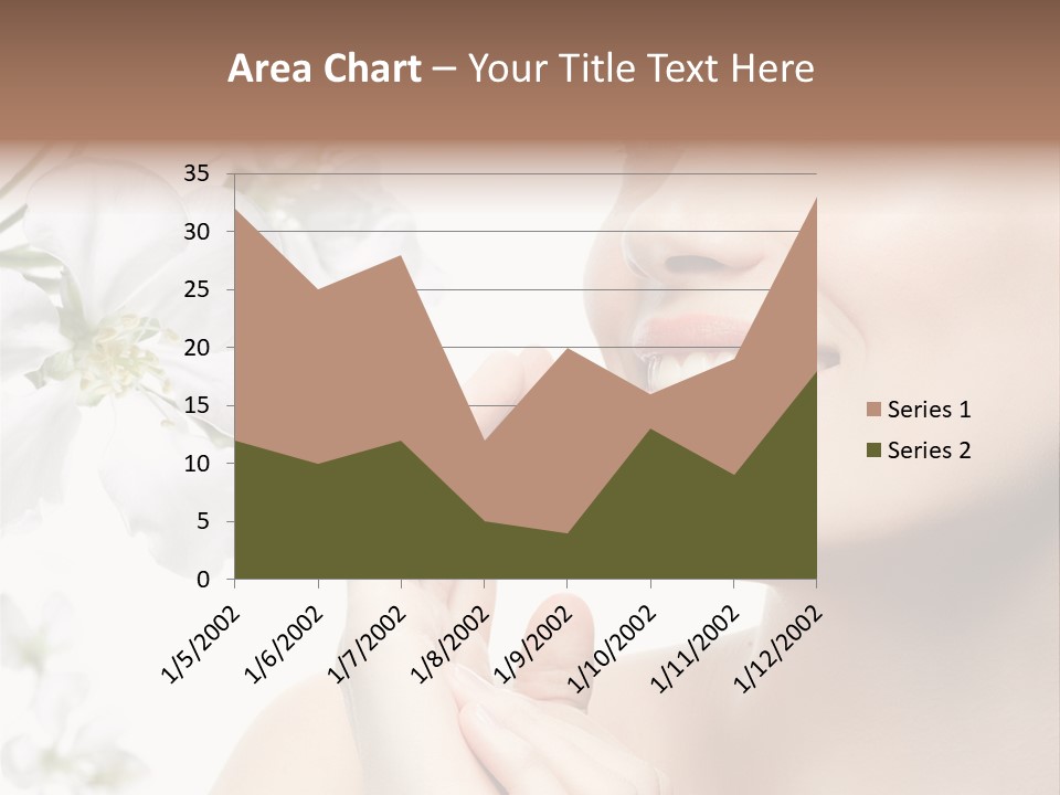 A Beautiful Woman With Flowers In The Background PowerPoint Template