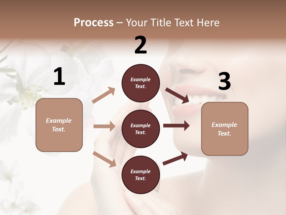 A Beautiful Woman With Flowers In The Background PowerPoint Template