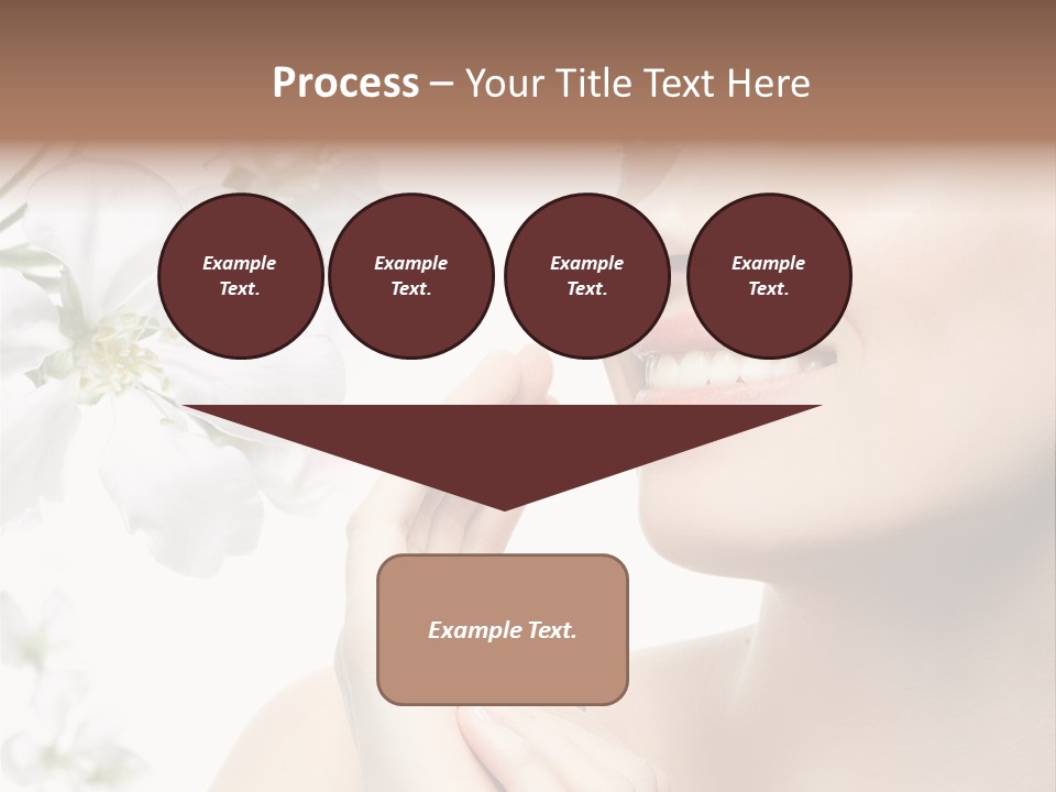 A Beautiful Woman With Flowers In The Background PowerPoint Template