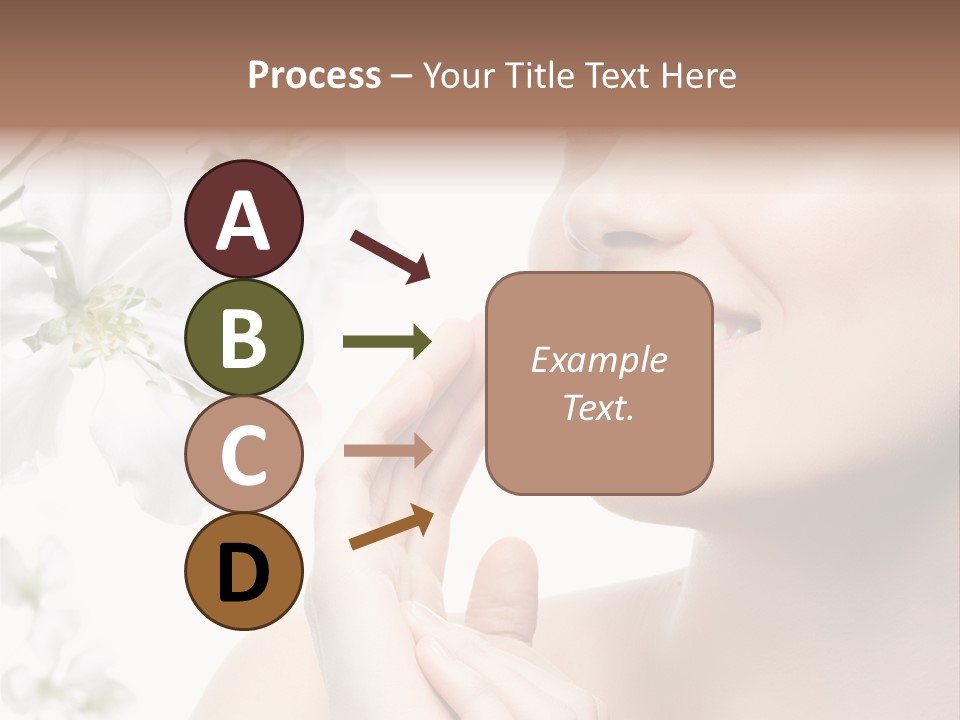 A Beautiful Woman With Flowers In The Background PowerPoint Template