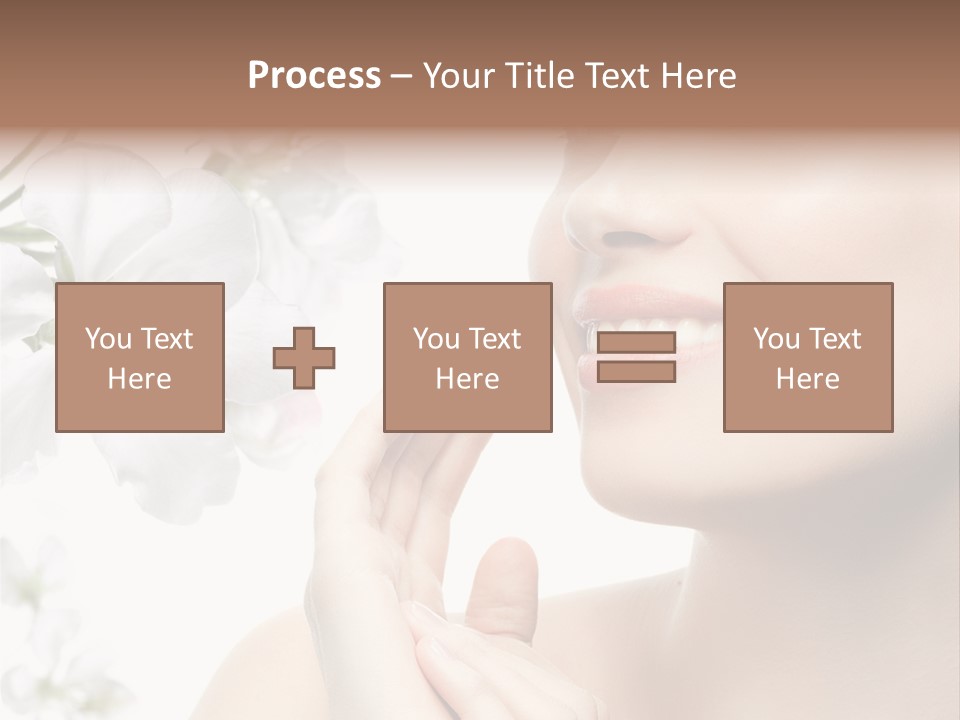 A Beautiful Woman With Flowers In The Background PowerPoint Template