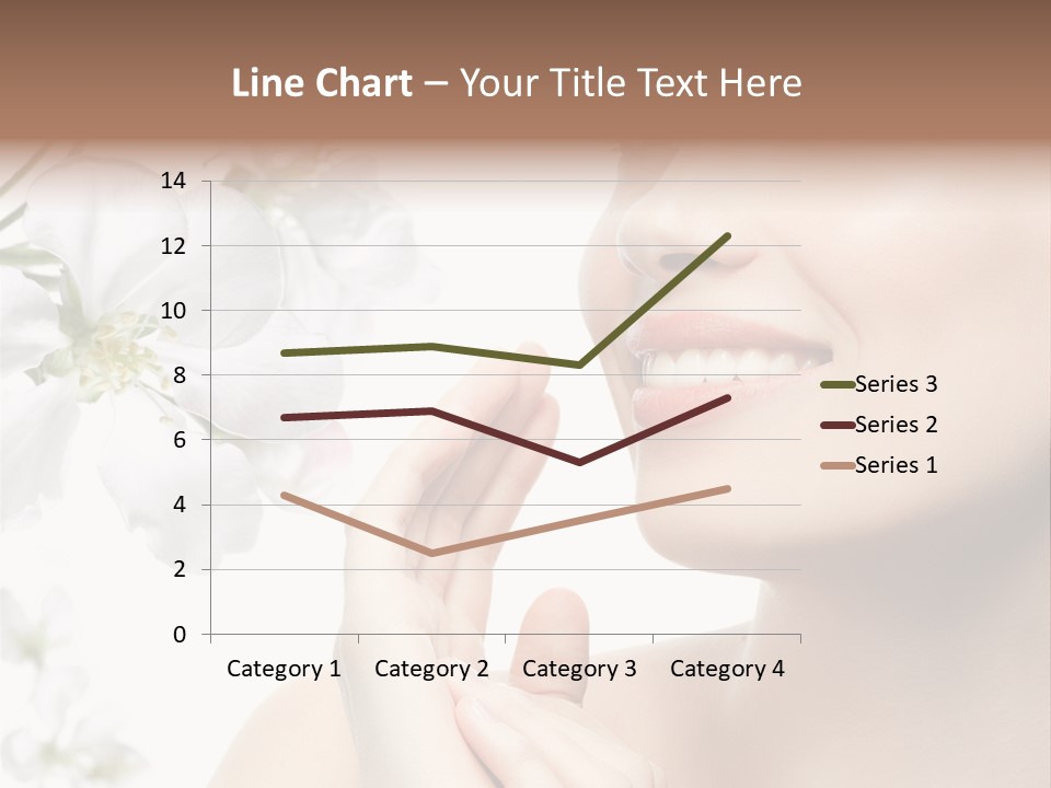 A Beautiful Woman With Flowers In The Background PowerPoint Template