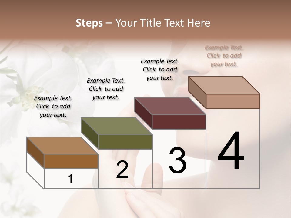 A Beautiful Woman With Flowers In The Background PowerPoint Template