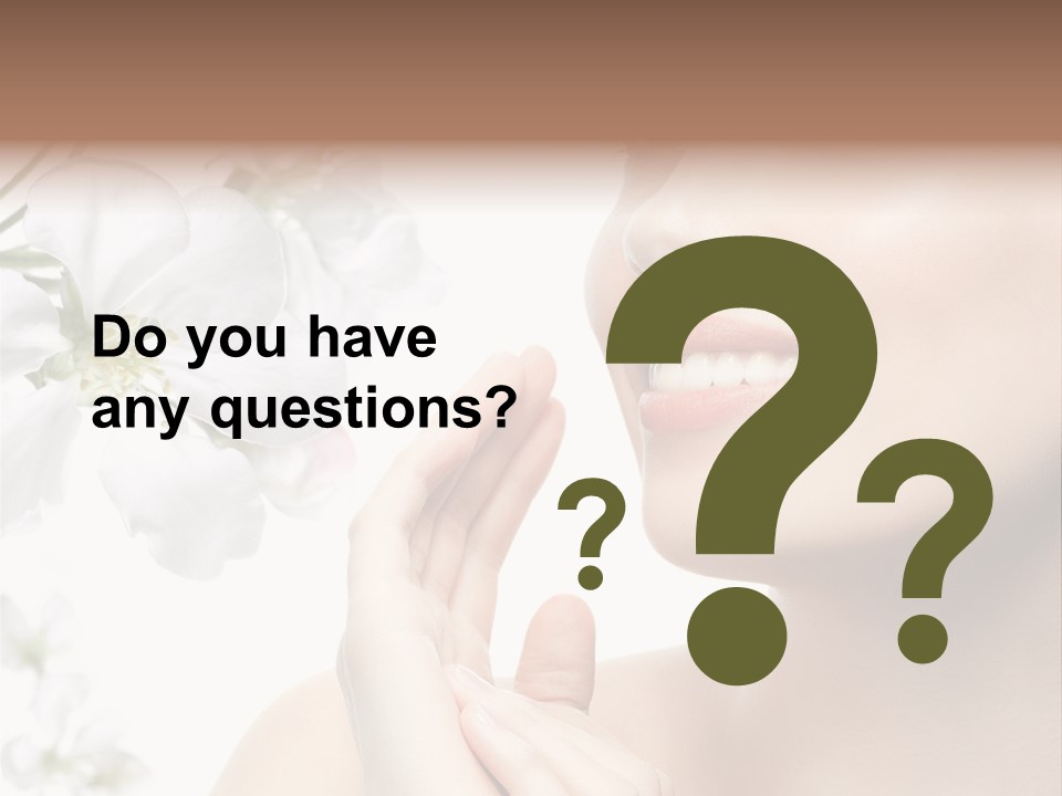 A Beautiful Woman With Flowers In The Background PowerPoint Template