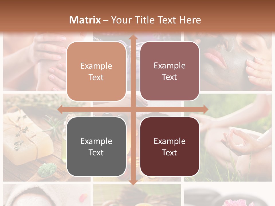 A Collage Of Photos With A Woman's Face And Hands PowerPoint Template