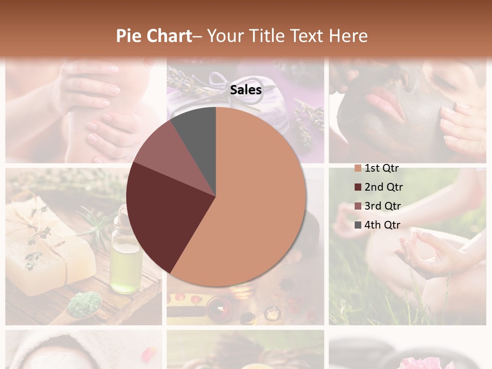 A Collage Of Photos With A Woman's Face And Hands PowerPoint Template