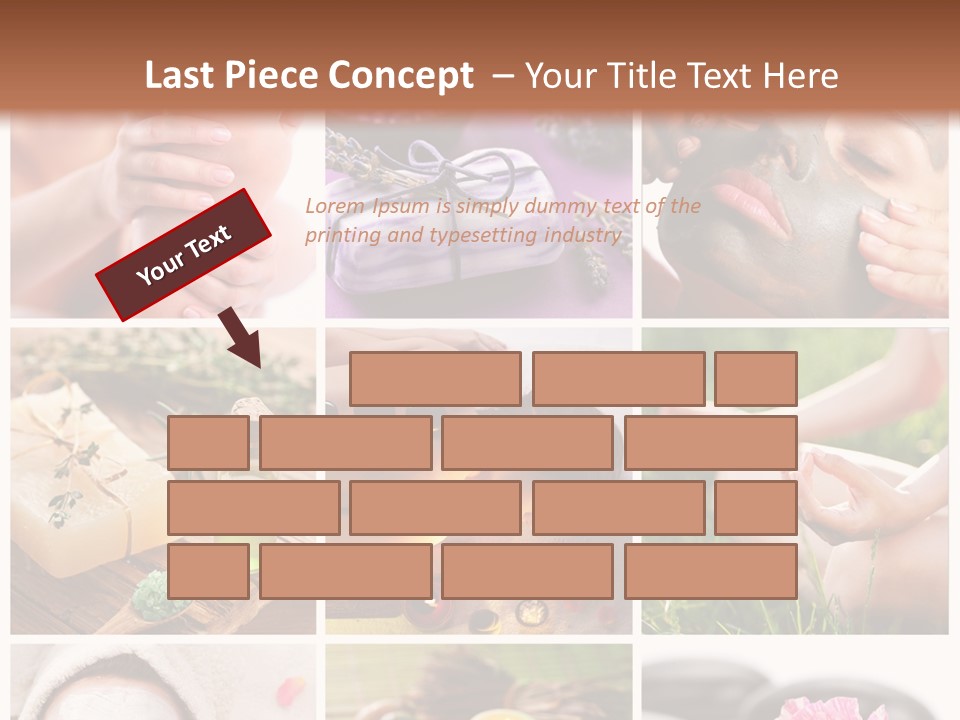 A Collage Of Photos With A Woman's Face And Hands PowerPoint Template