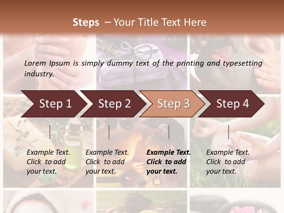 A Collage Of Photos With A Woman's Face And Hands PowerPoint Template