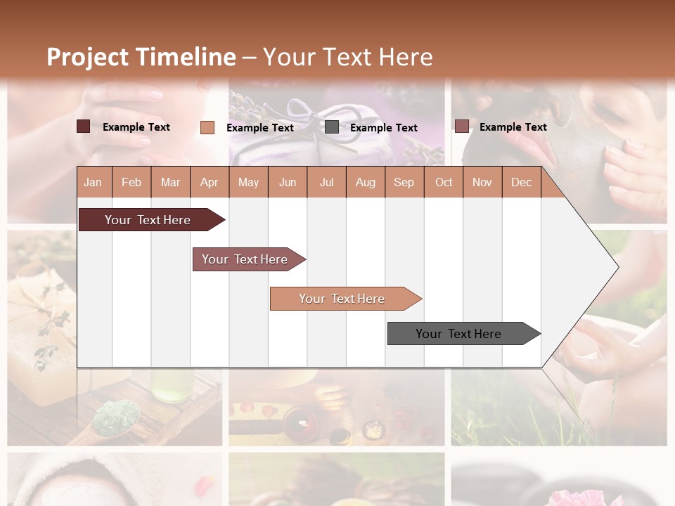 A Collage Of Photos With A Woman's Face And Hands PowerPoint Template
