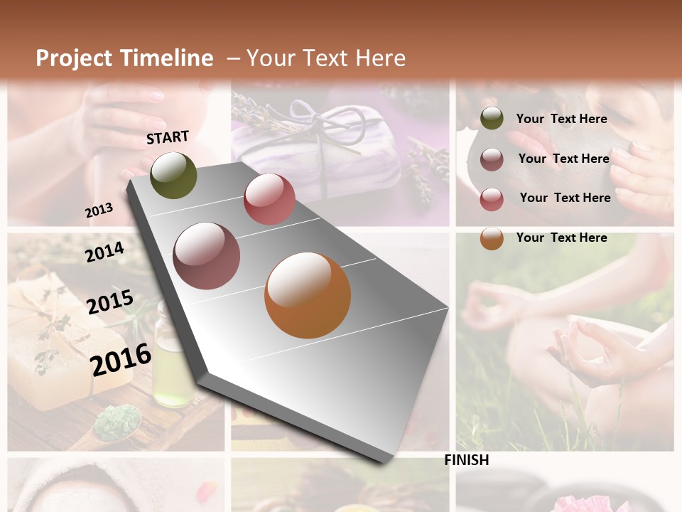 A Collage Of Photos With A Woman's Face And Hands PowerPoint Template