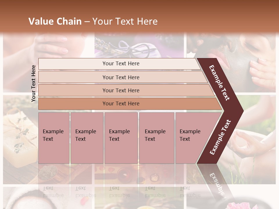 A Collage Of Photos With A Woman's Face And Hands PowerPoint Template