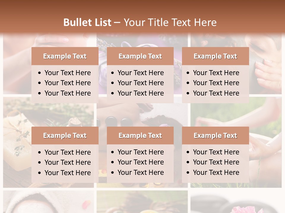 A Collage Of Photos With A Woman's Face And Hands PowerPoint Template