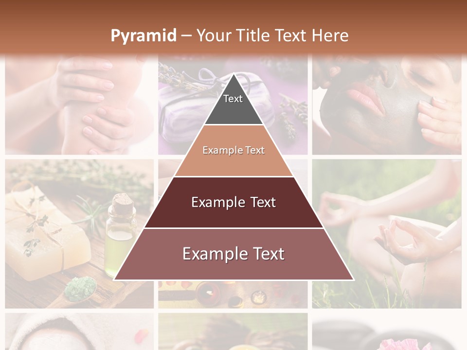 A Collage Of Photos With A Woman's Face And Hands PowerPoint Template