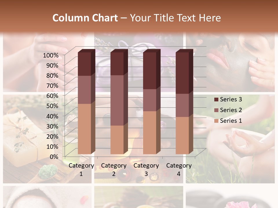 A Collage Of Photos With A Woman's Face And Hands PowerPoint Template
