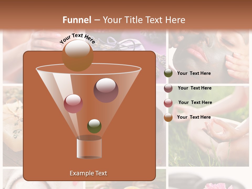 A Collage Of Photos With A Woman's Face And Hands PowerPoint Template