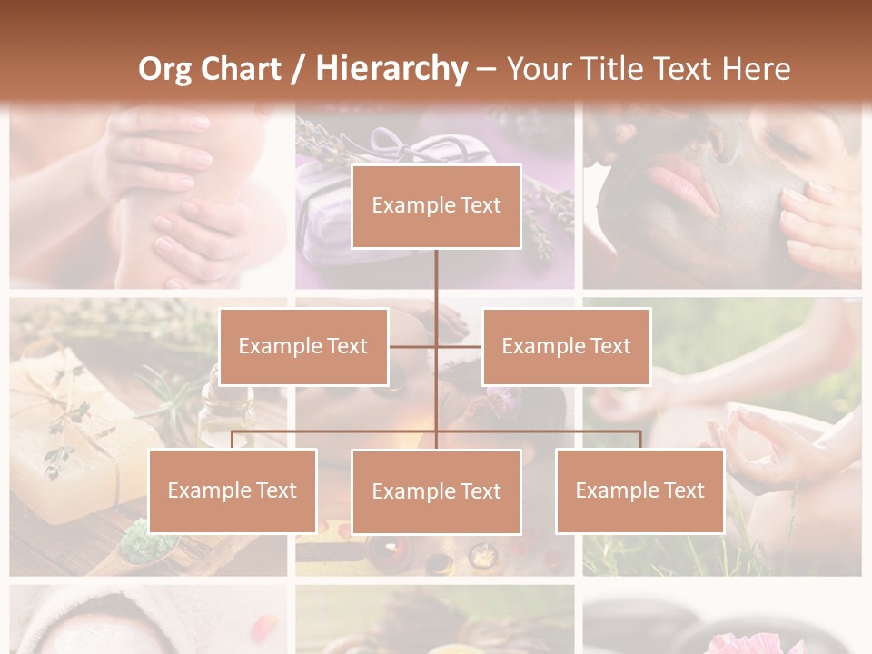 A Collage Of Photos With A Woman's Face And Hands PowerPoint Template