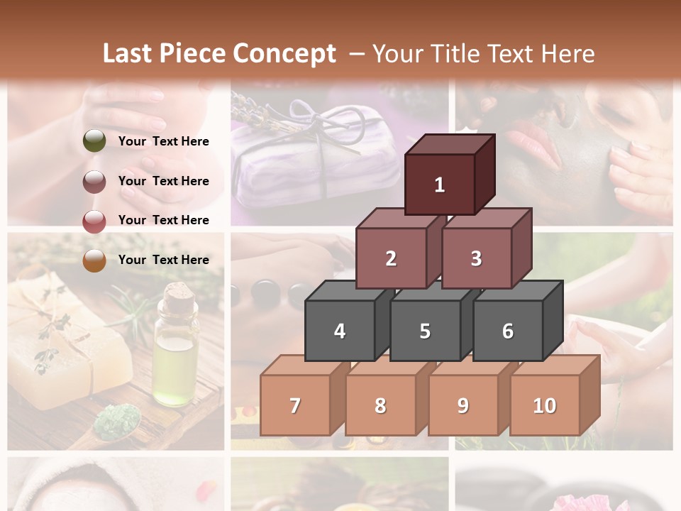 A Collage Of Photos With A Woman's Face And Hands PowerPoint Template