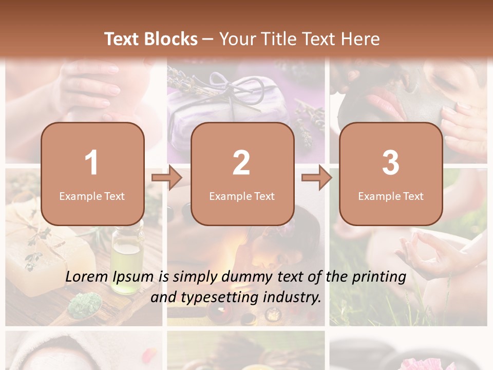 A Collage Of Photos With A Woman's Face And Hands PowerPoint Template