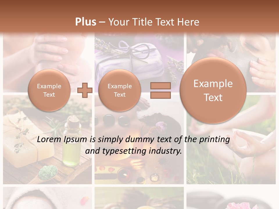 A Collage Of Photos With A Woman's Face And Hands PowerPoint Template