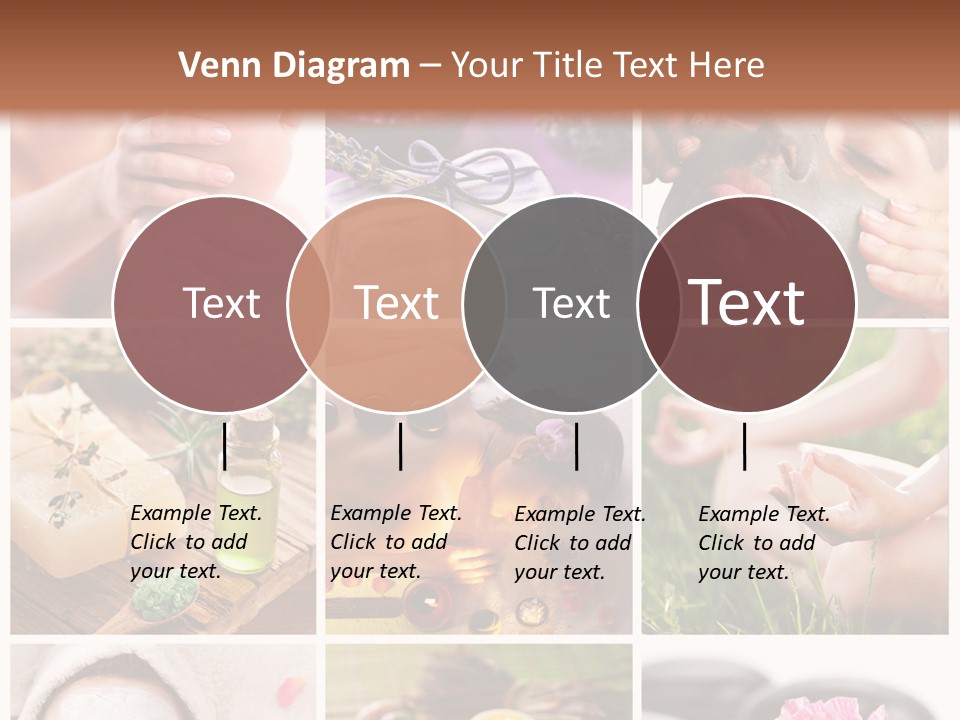 A Collage Of Photos With A Woman's Face And Hands PowerPoint Template