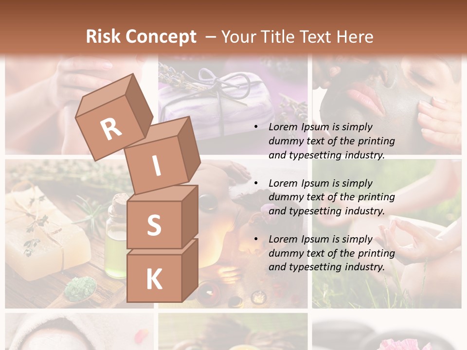 A Collage Of Photos With A Woman's Face And Hands PowerPoint Template