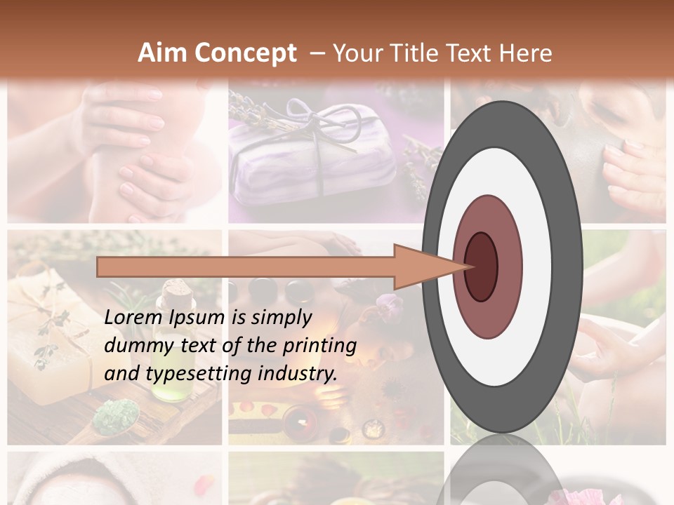 A Collage Of Photos With A Woman's Face And Hands PowerPoint Template