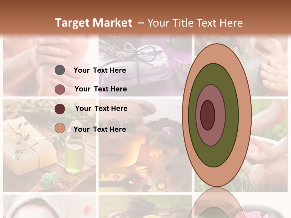 A Collage Of Photos With A Woman's Face And Hands PowerPoint Template