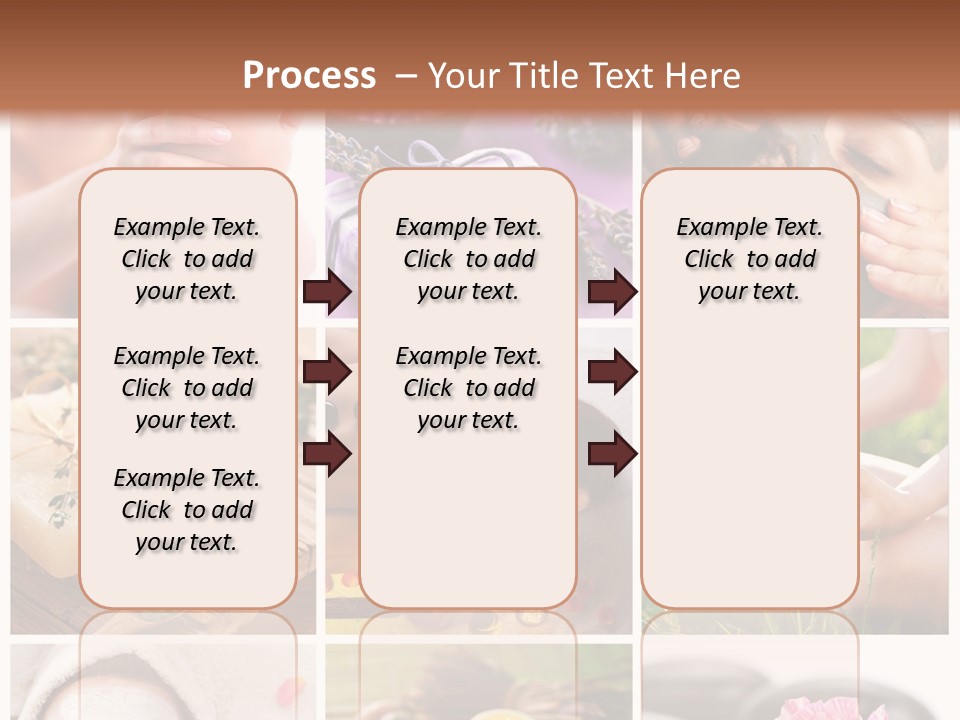 A Collage Of Photos With A Woman's Face And Hands PowerPoint Template