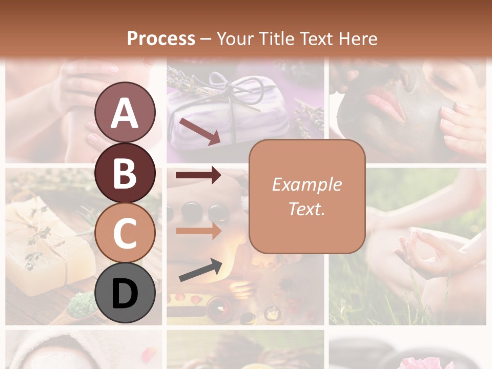 A Collage Of Photos With A Woman's Face And Hands PowerPoint Template