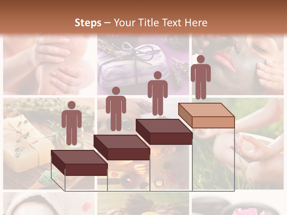 A Collage Of Photos With A Woman's Face And Hands PowerPoint Template