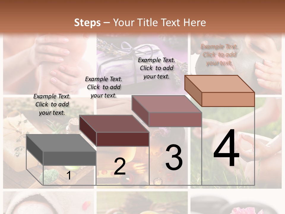 A Collage Of Photos With A Woman's Face And Hands PowerPoint Template