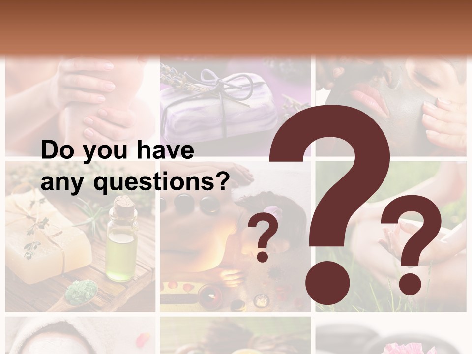 A Collage Of Photos With A Woman's Face And Hands PowerPoint Template