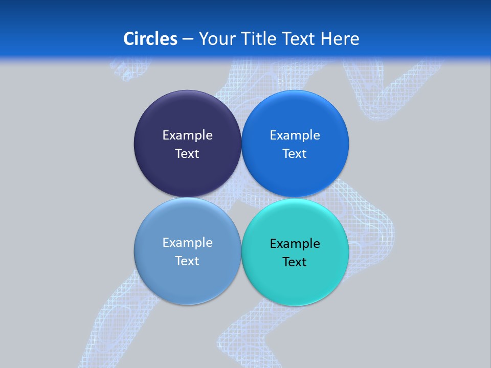 A Man Running On A Black And Blue Background PowerPoint Template