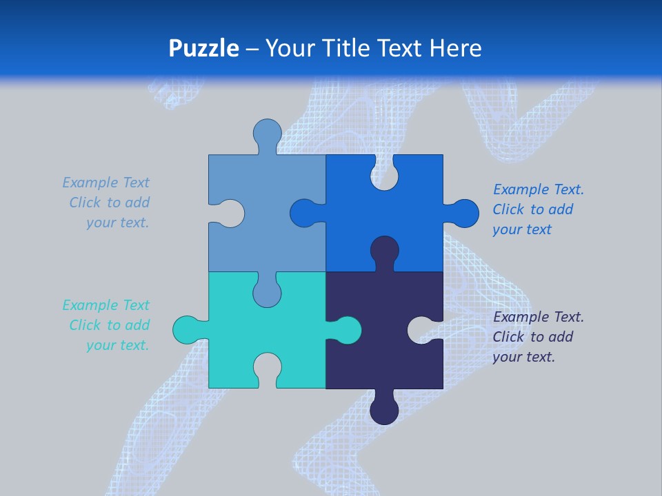 A Man Running On A Black And Blue Background PowerPoint Template