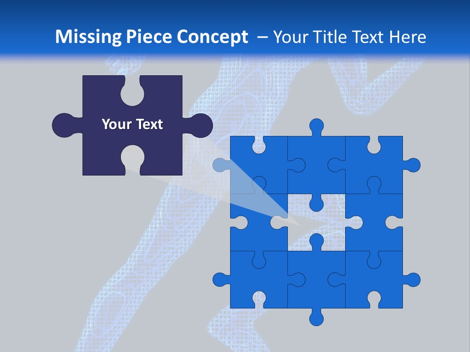 A Man Running On A Black And Blue Background PowerPoint Template