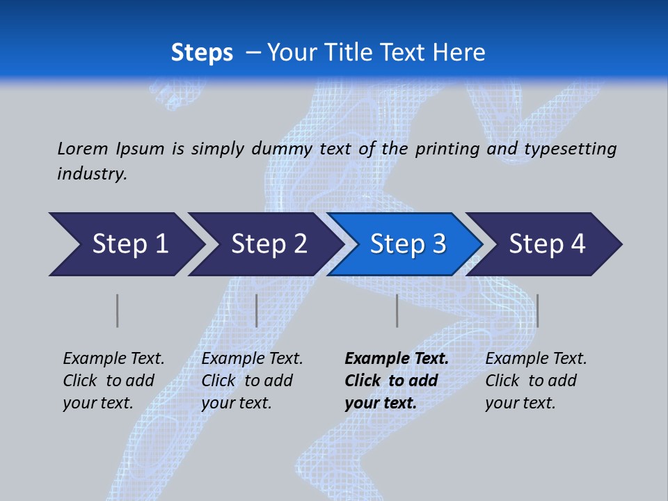 A Man Running On A Black And Blue Background PowerPoint Template