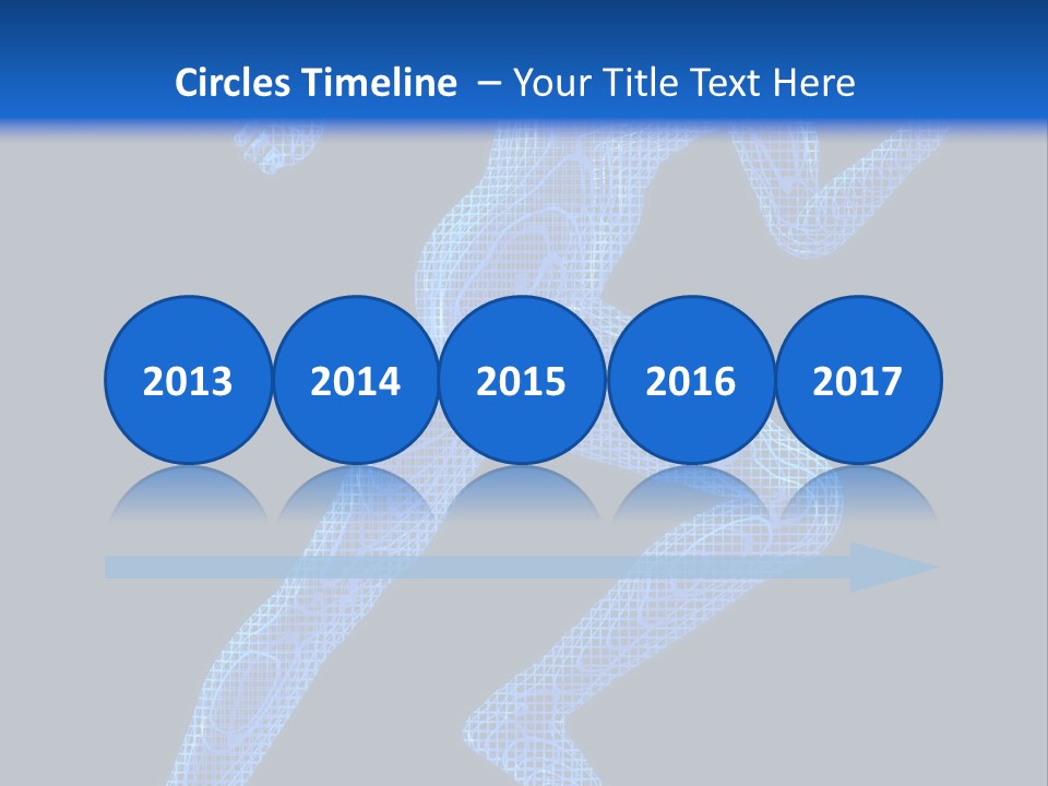 A Man Running On A Black And Blue Background PowerPoint Template