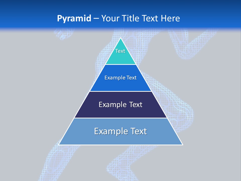 A Man Running On A Black And Blue Background PowerPoint Template