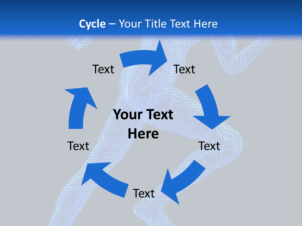 A Man Running On A Black And Blue Background PowerPoint Template