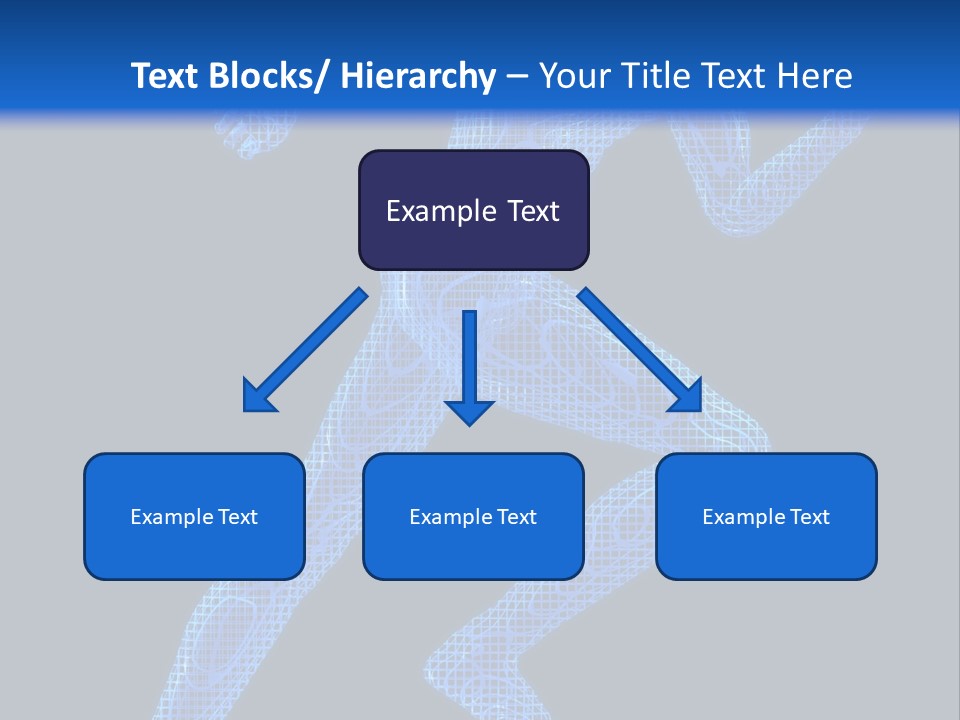 A Man Running On A Black And Blue Background PowerPoint Template
