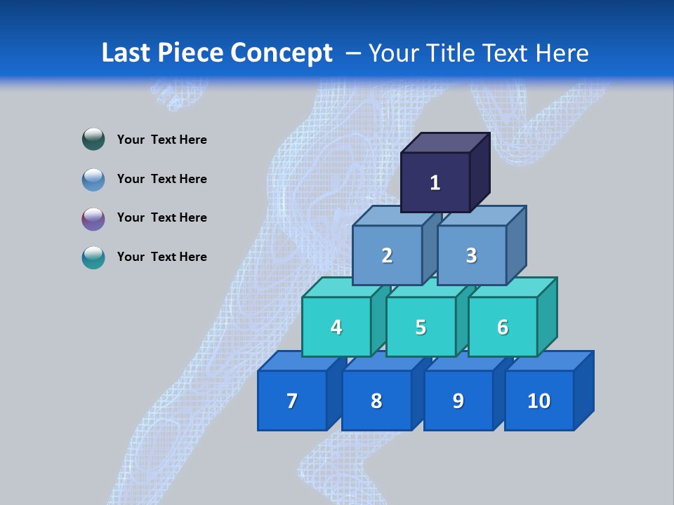 A Man Running On A Black And Blue Background PowerPoint Template