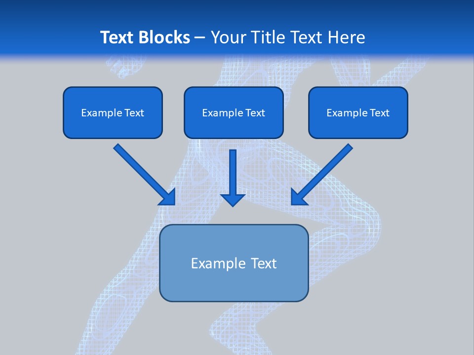 A Man Running On A Black And Blue Background PowerPoint Template