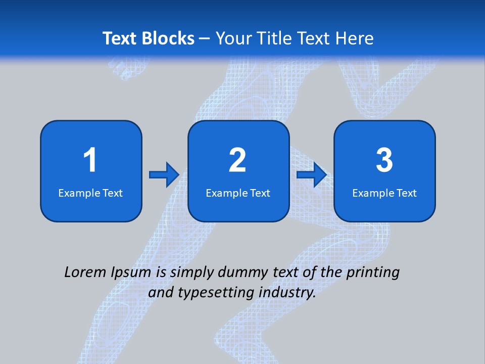 A Man Running On A Black And Blue Background PowerPoint Template