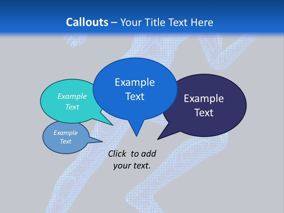 A Man Running On A Black And Blue Background PowerPoint Template