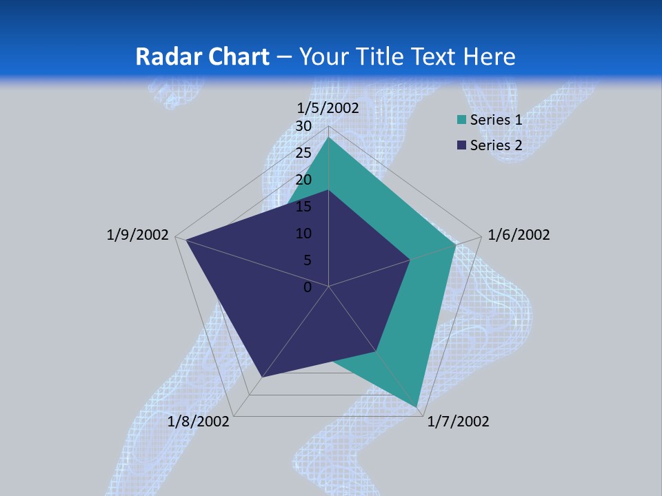 A Man Running On A Black And Blue Background PowerPoint Template