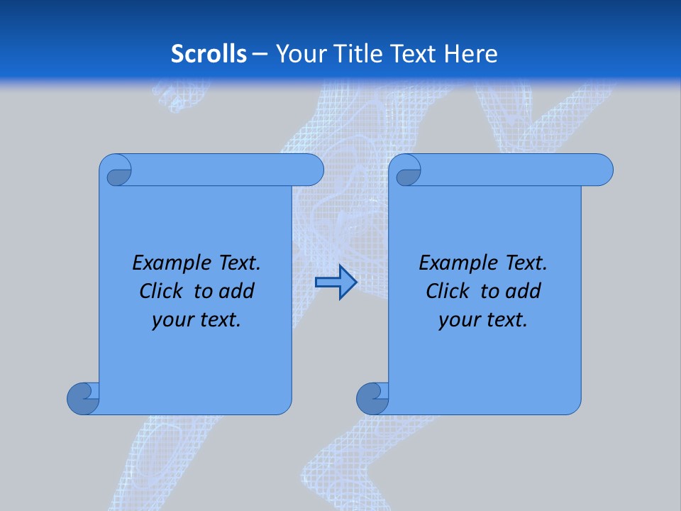 A Man Running On A Black And Blue Background PowerPoint Template