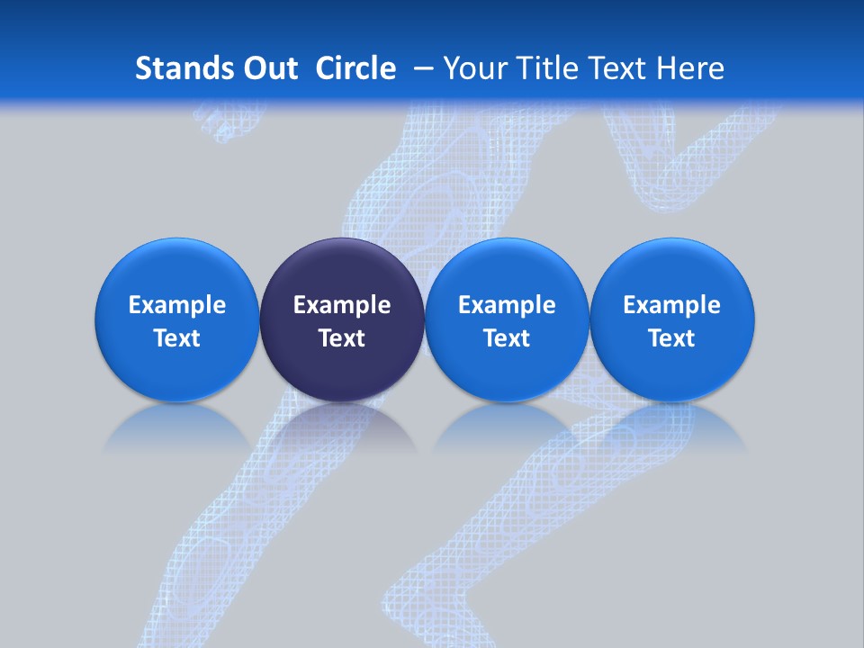 A Man Running On A Black And Blue Background PowerPoint Template