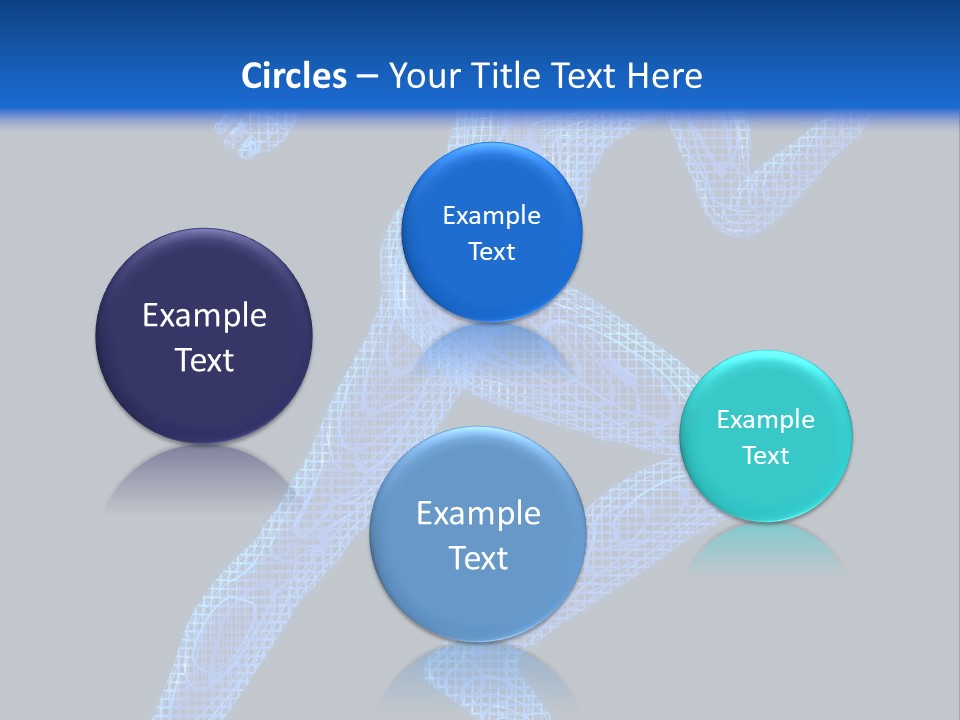 A Man Running On A Black And Blue Background PowerPoint Template